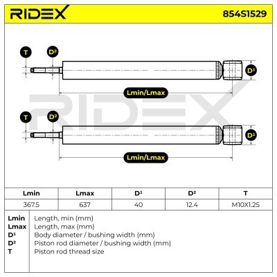 Shock Absorber RIDEX 854S1529 854S1529 - photo 5