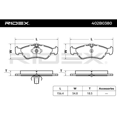 Brake Pads Set RIDEX 402B0380 402B0380 - photo 7