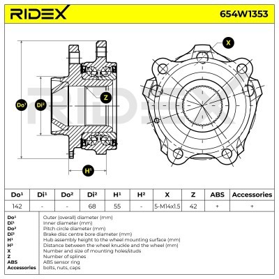 Wheel Bearing RIDEX 654W1353 654W1353 - photo 7