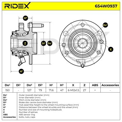 Wheel Bearing RIDEX 654W0937 654W0937 - photo 5