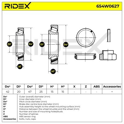 Wheel Bearing RIDEX 654W0627 654W0627 - photo 5