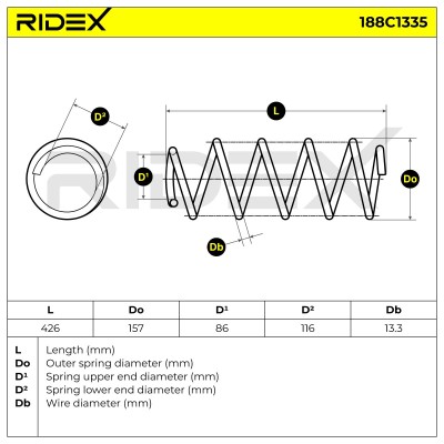 Suspension Spring RIDEX 188C1335 188C1335 - photo 4