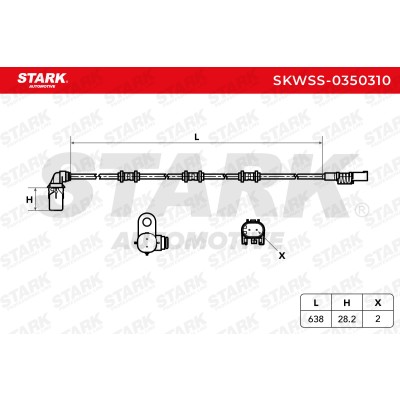 ABS Sensor Stark SKWSS-0350310 SKWSS-0350310 - photo 6
