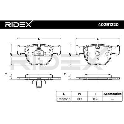 Brake Pads Set RIDEX 402B1220 402B1220 - photo 7