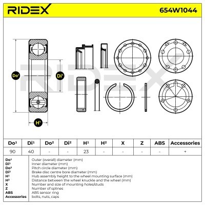Wheel Bearing RIDEX 654W1044 654W1044 - photo 6