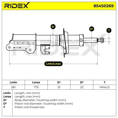 Shock Absorber RIDEX 854S0269 854S0269 - photo 6