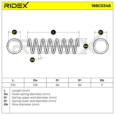 Suspension Spring RIDEX 188C0348 188C0348 - photo 5