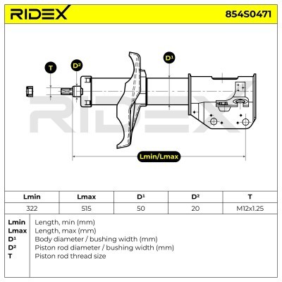 Shock Absorber RIDEX 854S0471 854S0471 - photo 6