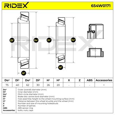 Wheel Bearing RIDEX 654W0171 654W0171 - photo 8