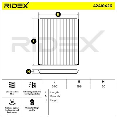 Cabin Air Filter RIDEX 424I0426 424I0426 - photo 6