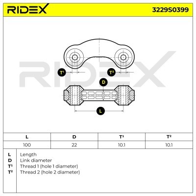 Stabilizer Link RIDEX 3229S0399 3229S0399 - photo 5