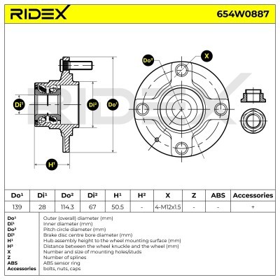 Wheel Bearing RIDEX 654W0887 654W0887 - photo 5
