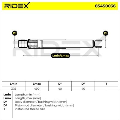 Shock Absorber RIDEX 854S0036 854S0036 - photo 8