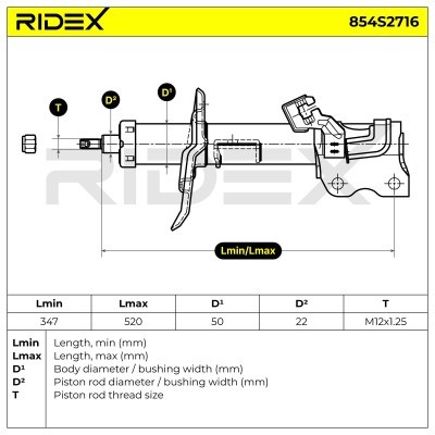 Shock Absorber RIDEX 854S2716 854S2716 - photo 8