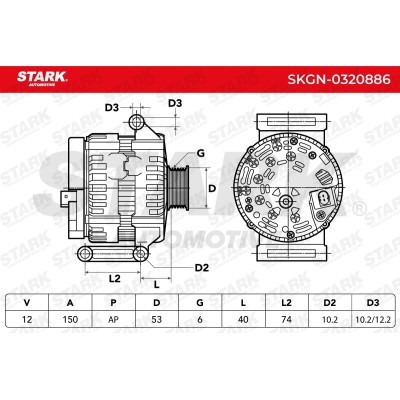 Alternator Stark SKGN-0320886 SKGN-0320886 - photo 6