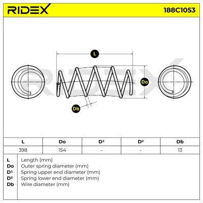 Suspension Spring RIDEX 188C1053 188C1053 - photo 4