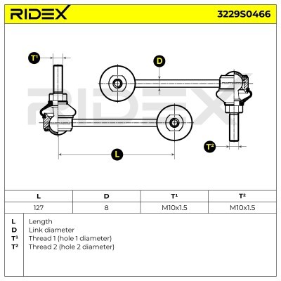 Stabilizer Link RIDEX 3229S0466 3229S0466 - photo 5