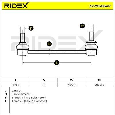 Stabilizer Link RIDEX 3229S0647 3229S0647 - photo 5