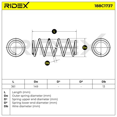 Suspension Spring RIDEX 188C1737 188C1737 - photo 5