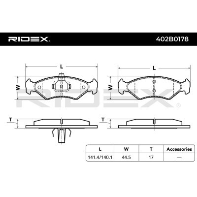 Brake Pads Set RIDEX 402B0178 402B0178 - photo 3
