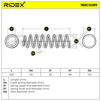 Suspension Spring RIDEX 188C0289 188C0289 - photo 6