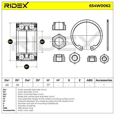 Wheel Bearing RIDEX 654W0062 654W0062 - photo 5
