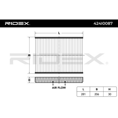 Cabin Air Filter RIDEX 424I0087 424I0087 - photo 2