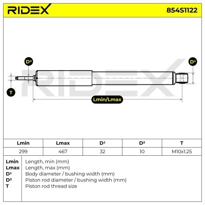 Shock Absorber RIDEX 854S1122 854S1122 - photo 8