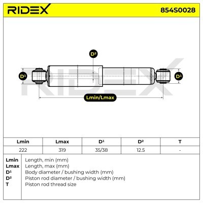 Shock Absorber RIDEX 854S0028 854S0028 - photo 3