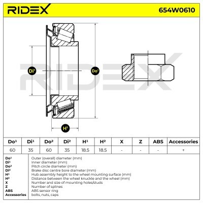 Wheel Bearing RIDEX 654W0610 654W0610 - photo 3