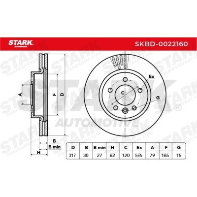 Brake Disc Stark SKBD-0022160 SKBD-0022160 - photo 5