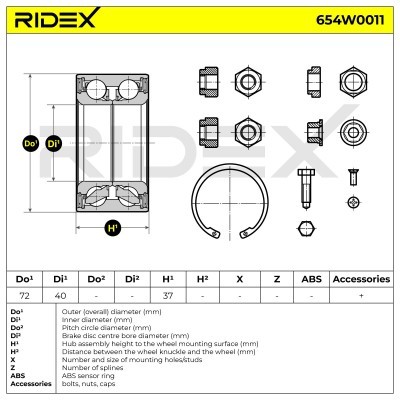 Wheel Bearing RIDEX 654W0011 654W0011 - photo 7