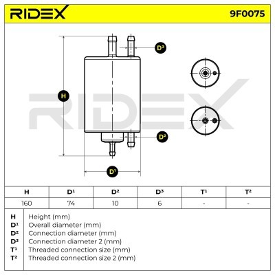 Fuel Filter RIDEX 9F0075 9F0075 - photo 6