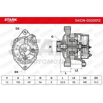 Alternator Stark SKGN-0320012 SKGN-0320012 - photo 6