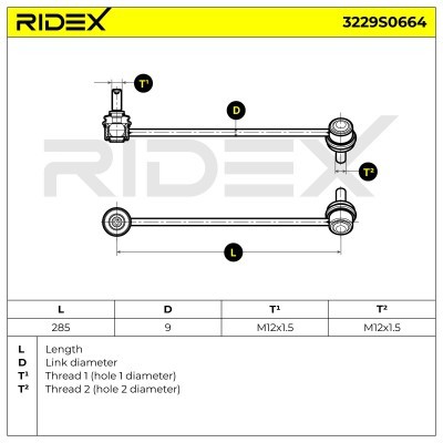 Stabilizer Link RIDEX 3229S0664 3229S0664 - photo 5