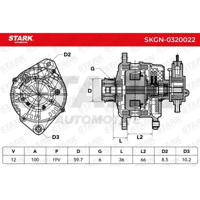 Alternator Stark SKGN-0320022 SKGN-0320022 - photo 8