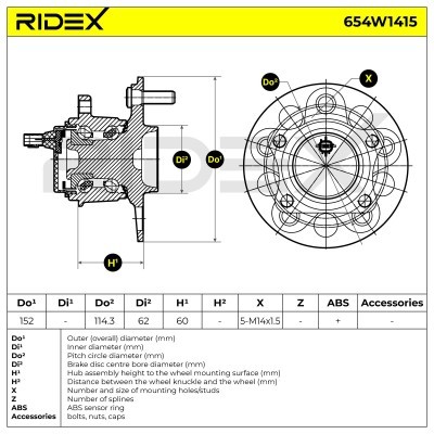 Wheel Bearing Kit RIDEX 654W1415 654W1415 - photo 7