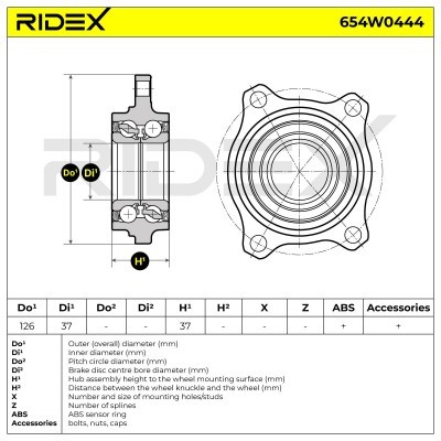 Wheel Bearing RIDEX 654W0444 654W0444 - photo 5