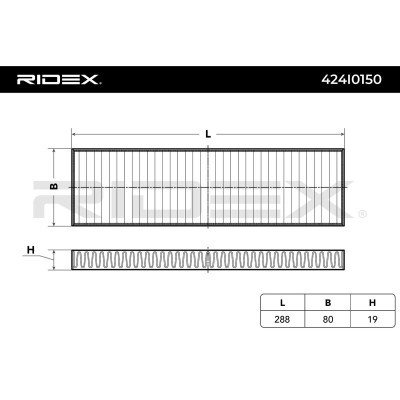 Cabin Air Filter RIDEX 424I0150 424I0150 - photo 3