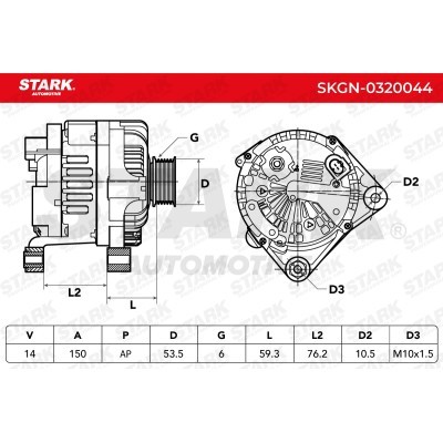 Alternator Stark SKGN-0320044 SKGN-0320044 - photo 7