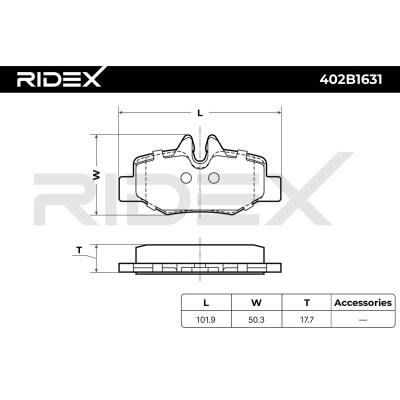 Brake Pads Set RIDEX 402B1631 402B1631 - photo 5