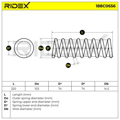 Suspension Spring RIDEX 188C0656 188C0656 - photo 5