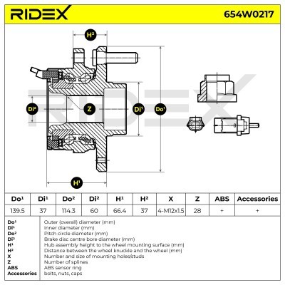 Wheel Bearing RIDEX 654W0217 654W0217 - photo 3