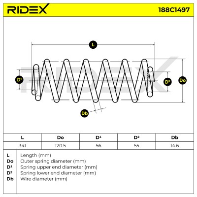 Suspension Spring RIDEX 188C1497 188C1497 - photo 5