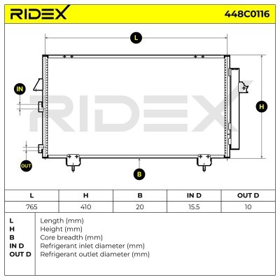 A/C condenser 448C0116 - photo 9