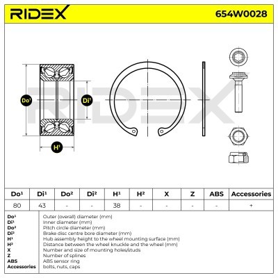 Wheel Bearing RIDEX 654W0028 654W0028 - photo 3