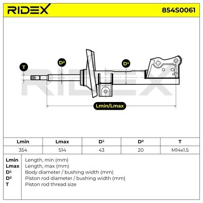 Shock Absorber RIDEX 854S0061 854S0061 - photo 9