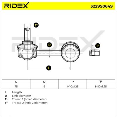 Stabilizer Link RIDEX 3229S0649 3229S0649 - photo 5