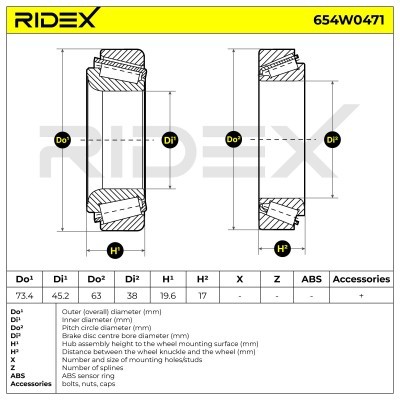 Wheel Bearing RIDEX 654W0471 654W0471 - photo 6