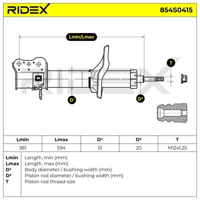 Shock Absorber RIDEX 854S0415 854S0415 - photo 6
